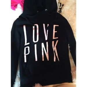 PINK black sweatshirt