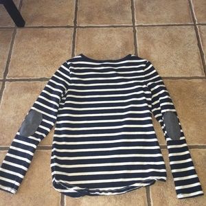 Gap striped shirt with elbow pads