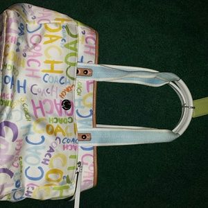 Cloth Coach handbag