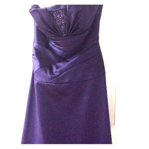 David's bridal plum dress