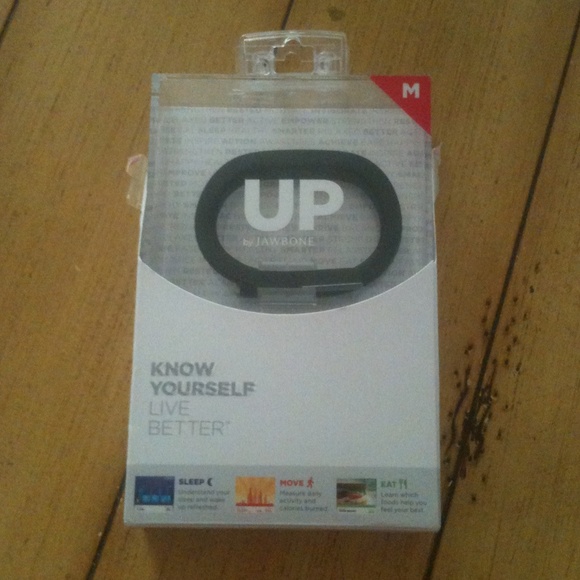 Jawbone UP fitness tracker.  Size M.  Black