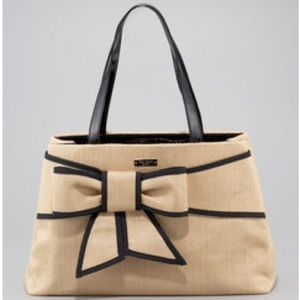 NWT Kate Spade New York Rumor Straw Bow Tote