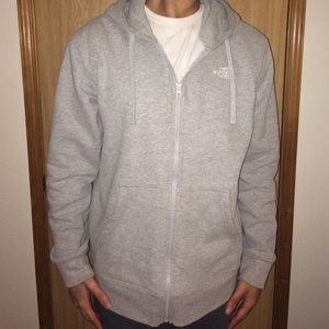 Grey north face hoodie
