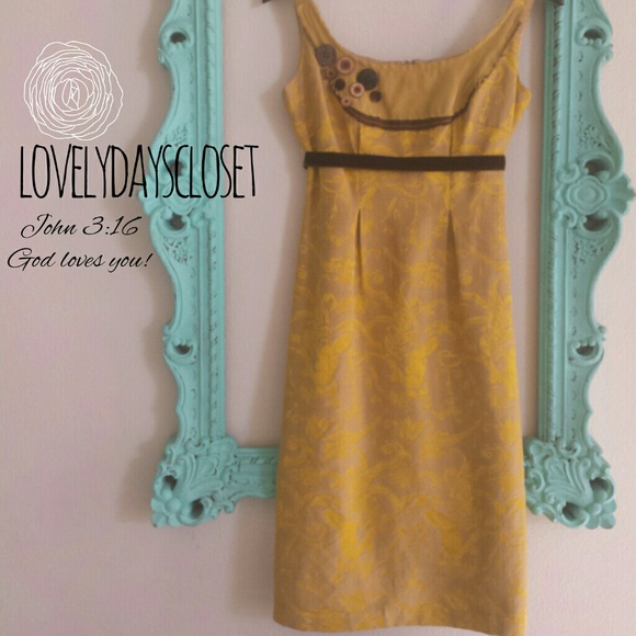 Anthropologie Damask midi