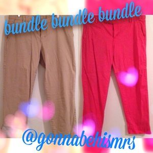 2 pair of Cropped Chinos