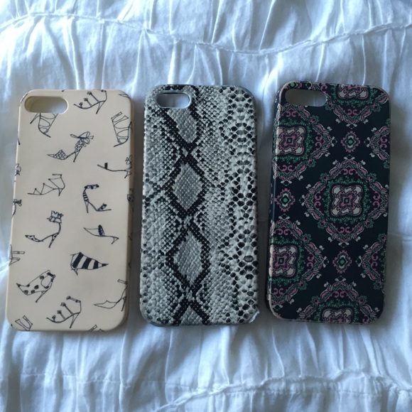 2 j.crew iPhone 5 case and 1 H&M case