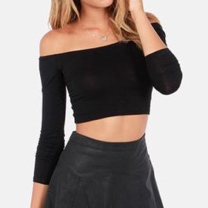 Off the shoulder crop top
