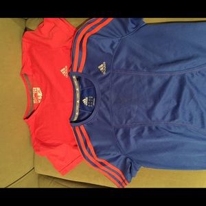 TWO Adidas gym shirts!