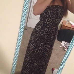 Leopard print maxi dress