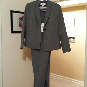 PRICE DROP!! 2pc grey plaid suit NWT