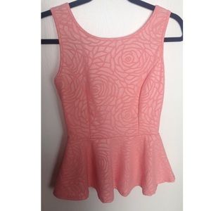 Pink Peplum Top
