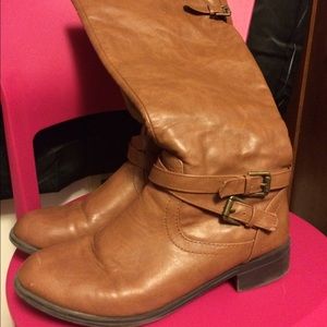 Brown tall boots