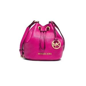 Michael KORS Jules Leather Drawstring Cross Body