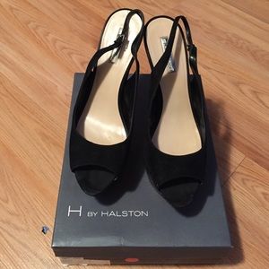 ‼️REDUCED PRICE‼️ Halston Bakers 6" Black Suede
