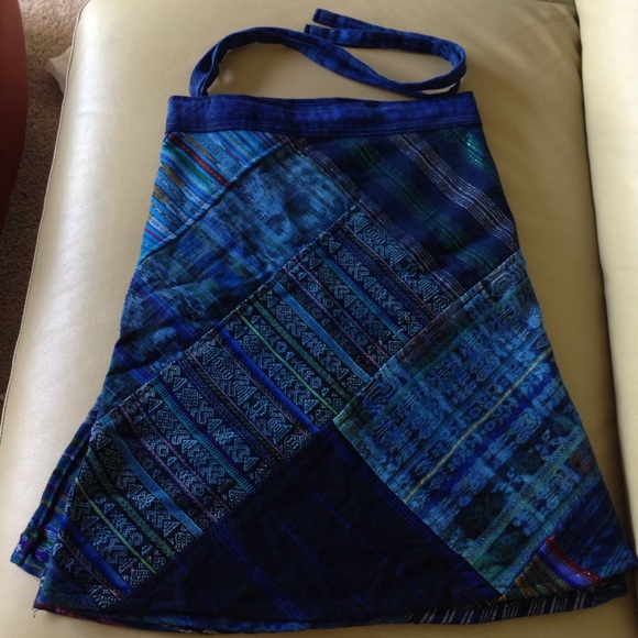Cotton wraparound skirt