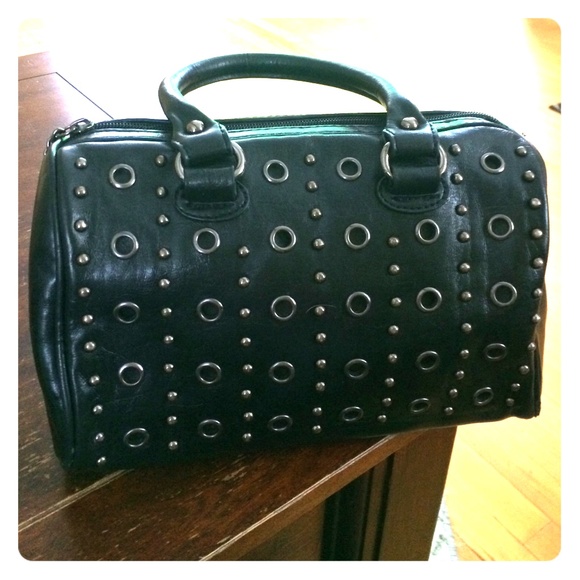 Black studded purse