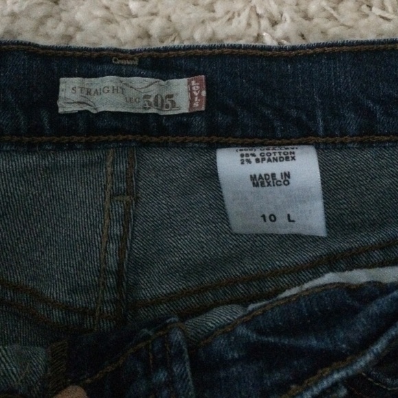 Bleached Blue Jean Shorts size 10 - Picture 2 of 3
