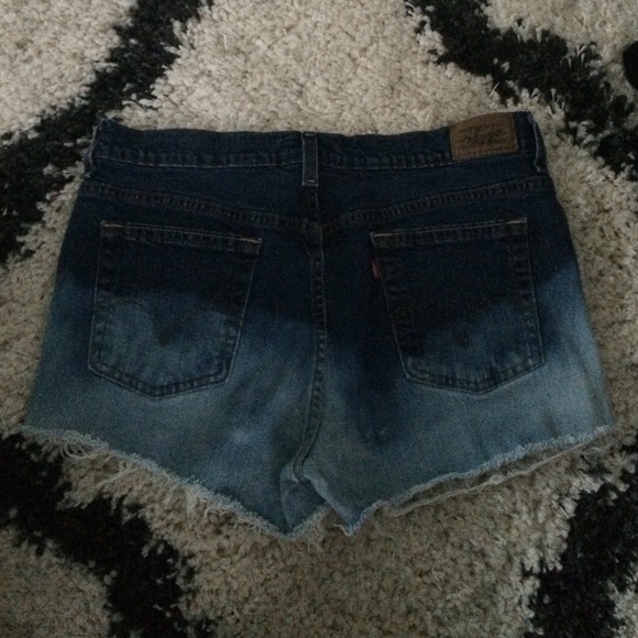 Bleached Blue Jean Shorts size 10 - Picture 3 of 3