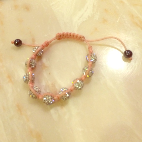 Shamballa bracelet baby pink