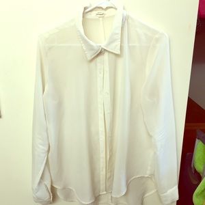 Forever 21 sheer button up shirt