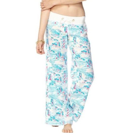 NWT Lilly Pulitzer Linen Beach Pants Watch Out S