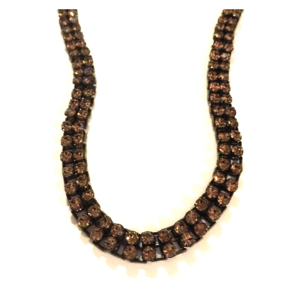 J. Crew golden gemstone link necklace