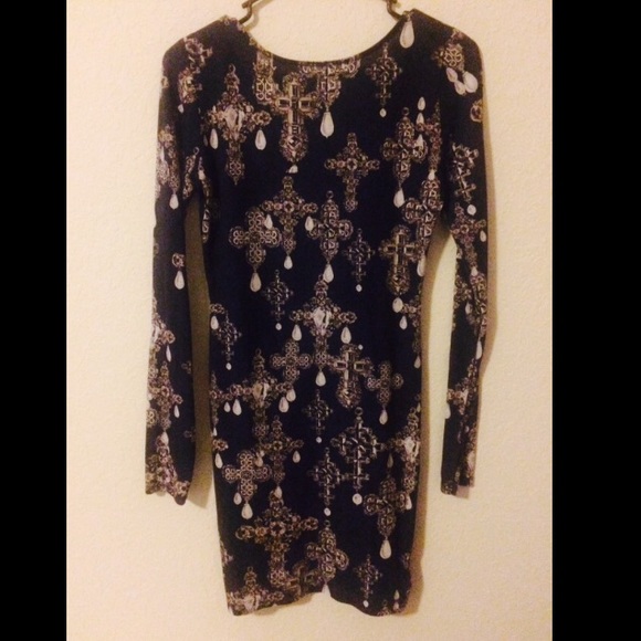 Asos Bodycon Cross Design backless dress Sz M
