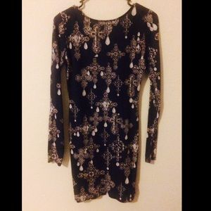 Asos Bodycon Cross Design backless dress Sz M