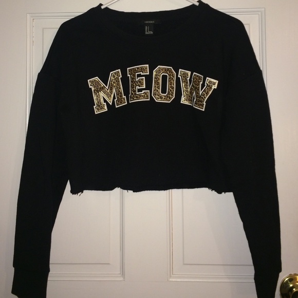 Sweater long sleeve crop top