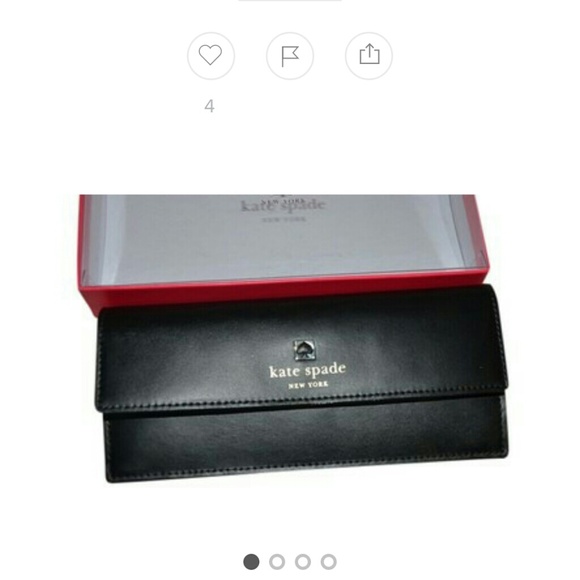 kate spade black leather wallet