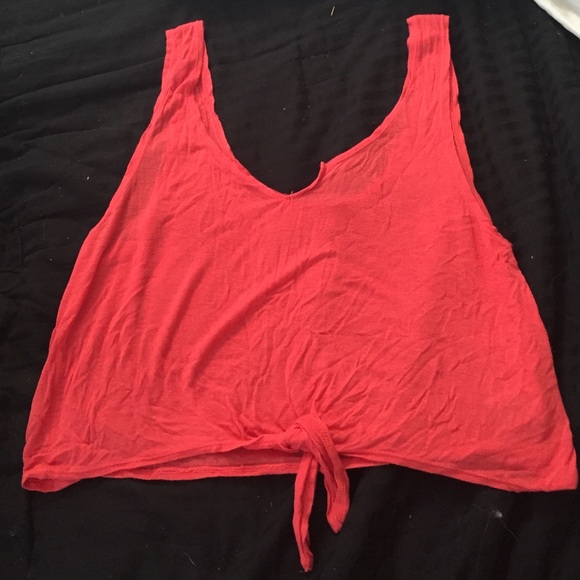 Coral urban outfitters crop tank top