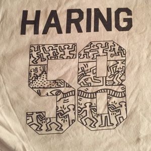"Keith Haring" white t-shirt