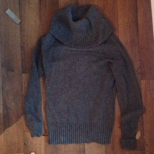 Charcoal grey open turtle neck sweater