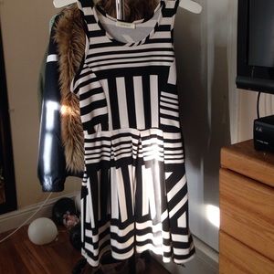 Striped mini dress.