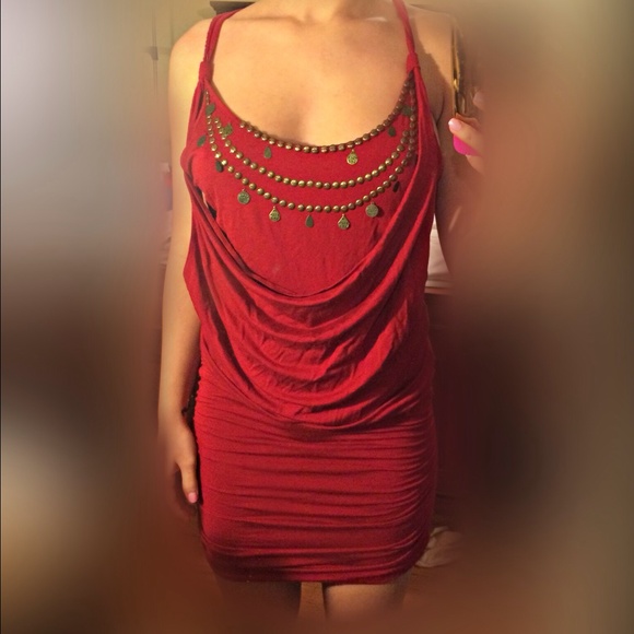 Red Bebe dress