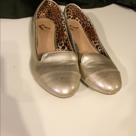 Gold/silver metallic flats