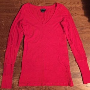 American eagle red long sleeve t shirt