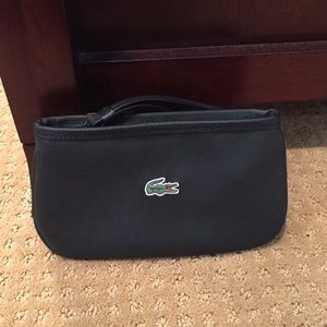 NWOT Black Lacoste wristlet