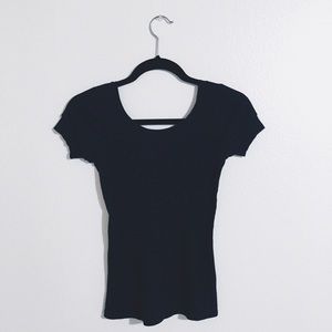 American Apparel Baby Rib Short Sleeve U-Neck T