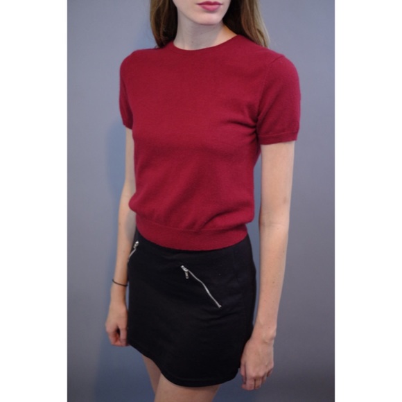 100% cashmere knit tee shirt