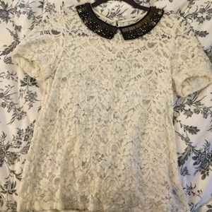 Lace Peter Pan collar blouse