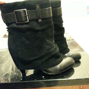 Reduced - suede leather booties