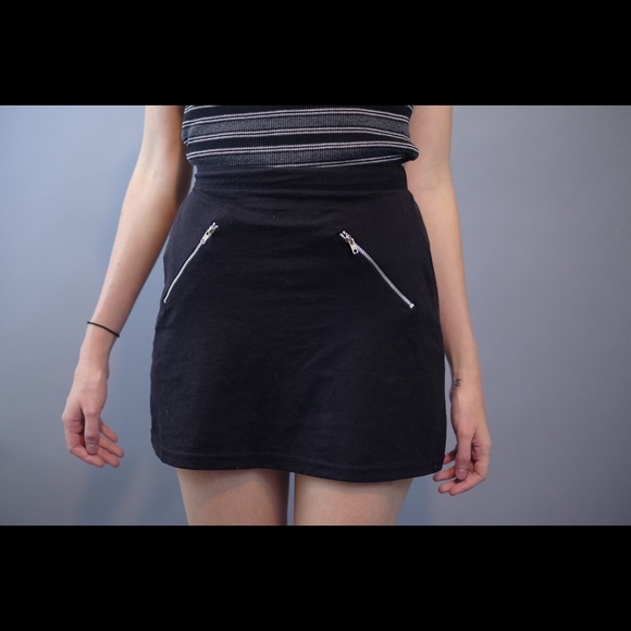 Vintage cotton skirt with zipper pockets