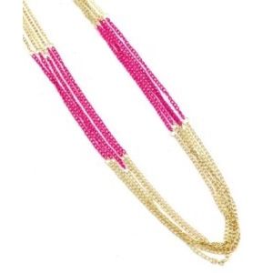 Pink & gold chain necklace 💕🌟