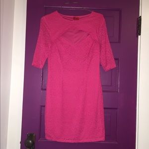 Hot Pink Floral Dress