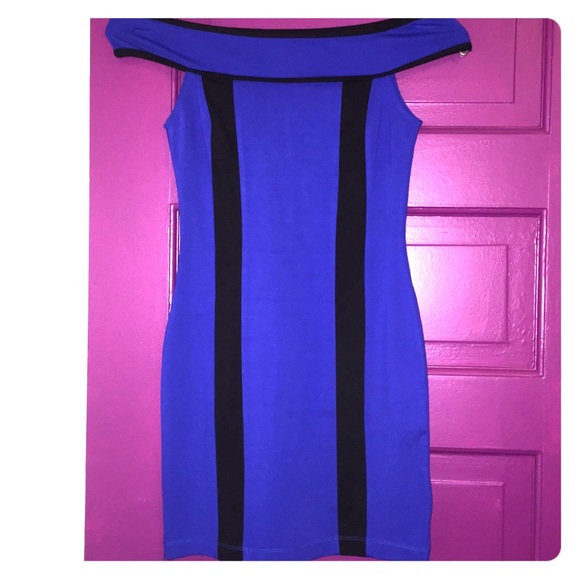 Blue and Black Mini dress