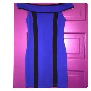 Blue and Black Mini dress