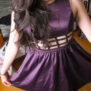 Lattice Chain Skater Dress