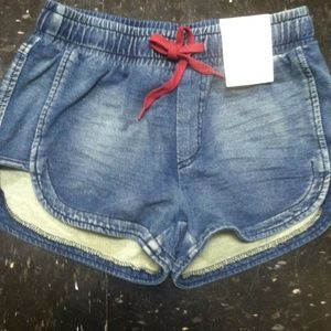 Brand new sporty looking denim shorts