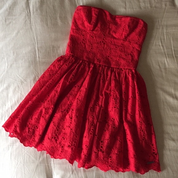 A&F Red Lace Dress
